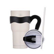 TUMS New Mega 真空不鏽鋼保溫杯組, 米色, 900ml, 1組