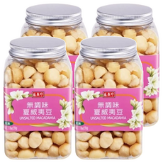 盛香珍 堅果罐 無調味夏威夷豆, 220g, 4罐