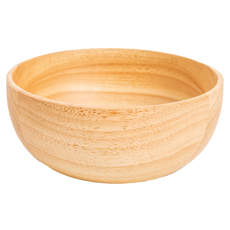 HOLA 和樂家居 MH橡膠木碗 15.5 x 15.5 x 6.5cm 300g, 原木色, 1個