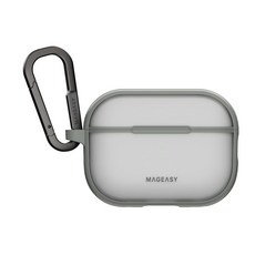 MAGEASY Roam 城市漫遊 AirPods 4 耳機保護殼 霧透灰 防刮耐磨 附登山扣, Roam 城市漫遊透耳機保護殼 - AirPods 4, 1個