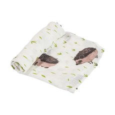 little unicorn 竹纖維紗布巾單入組 柔軟親膚 吸濕透氣, 120 x 120cm, 刺蝟先生