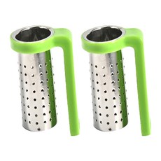 WE CHAMP 茶濾網不鏽鋼掛式 WTB-409 淺綠色, 2個