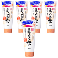 SANA 莎娜 豆乳美肌 保濕卸妝霜, 細緻光澤彈性, 自然按摩精油, 輕鬆卸除毛孔內彩妝, 180g, 5條