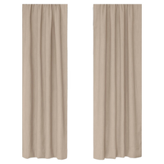 HOLA 和樂家居 三明治遮光織紋半腰窗簾 1個, 芒草棕