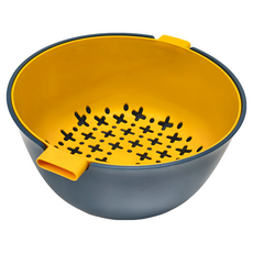 簡約雙層 瀝水籃 洗菜籃 300g, 莫藍色, 1個