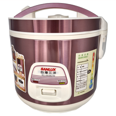 SANLUX 台灣三洋 三人份電子鍋 ECJ-8039CTD, 3D保溫, 可拆式蒸汽閥, 集水盒, 不沾塗層厚釜內鍋, 波紋發熱盤, 紫色