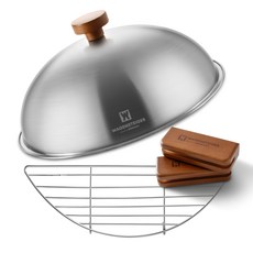 WAGENSTEIGER 不鏽鋼鍋蓋+不鏽鋼網架+鍋具把手 304不鏽鋼, 28cm, 1組