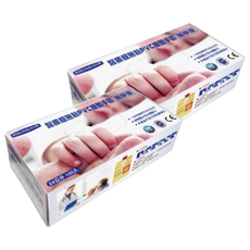 AQUAGLOVE 乳膠手套 100支裝, L號, 單色, 2盒