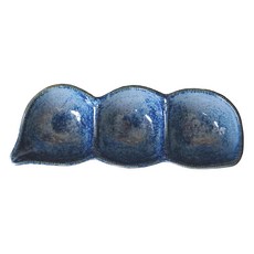 美濃燒 布紋三格皿, 深藍色, 日本製造, 陶瓷材質, 1個