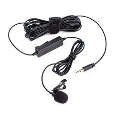 Saramonic 楓笛 LavMicro 全向性電容式領夾式麥克風 3.5mm/6.35mm 音頻輸出 6米傳輸線 適用於數位相機、攝影機、錄音機等, 黑色