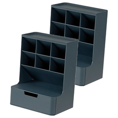 SYSmAX 蜂巢式桌面抽屜收納置物架 節省空間 多用途收納櫃, 普魯士藍, 2個