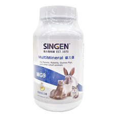 SINGEN 信元發育寶 MiniPet MG9 礦力寶, 適用於雪貂、兔子、天竺鼠等小型動物, 60g, 1瓶