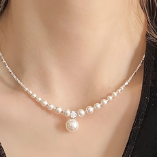 Sayaka 紗彌佳 日本輕奢柔美水晶珍珠項鍊