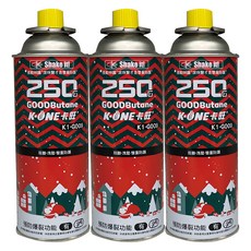 K-ONE 卡旺 卡式瓦斯罐 Set 3罐, 250g 容量, 雙重安全設計