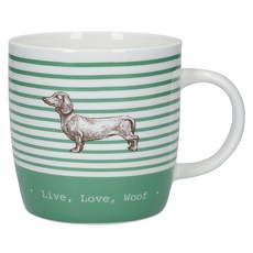 KitchenCraft 骨瓷馬克杯 425ml, 臘腸狗, 1個