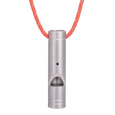 TEMPEST 純鈦求生口哨 F款可變音，輕巧堅固，戶外安全必備, 1個, 鈦本色