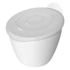 Hachiman Kasei 八幡化成 吸盤廚餘收納桶 抗菌防黴 附蓋防蚊蟲 多功能收納盒 耐重500g 底部孔洞可過濾多餘水分, 16.5 x 14 x 13cm, 白色, 1組