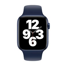 OMG Apple Watch 10 純色矽膠錶帶 46mm, 午夜藍, 1個