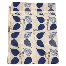 LASSLEY 蕾絲妮 日式棉麻門簾 (短) 三花色任選 穿桿式中間簾, 90 x 60cm, 葉葉相連