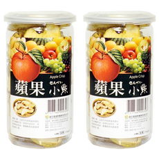 Global Garden 盛花園 蘋果脆片小點, 新鮮蔬果低溫處理, 營養鮮美, 素食可, 無添加, 130g, 2罐