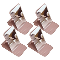 上手家居 隨身鏡 10.5 x 7 x 0.5cm 64g, 莫蘭迪粉, 4個