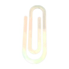 FOLD & PLAIT 迴紋針書籤, 金屬材質, 73Hx200Wx3 mm, 白色, 1個