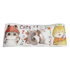 DIY無痕壁貼墻貼 1入, 30 x 90雙拼, 表演貓貓