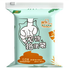 Mamy Pets 宠情 雙層特厚寵物拾便袋 10枚, 1入, 1組, 綠色