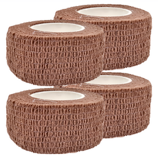 SHIMOYAMA 纏繞式桌椅腳止滑防刮靜音膠帶 2.5cm x 4.5m, 咖啡色, 4個