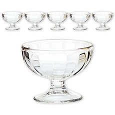 Ocean PROFESSIONAL 直紋冰淇淋杯 205毫升 納鈣玻璃, 6個