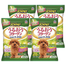 JOYPET 寵倍家 小型犬用 膠原蛋白乾洗巾, 20*30cm, 25張, 4包