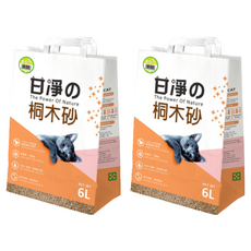 甘淨 桐木凝結貓砂 茉莉香 6L, 桐木茉莉香, 2袋