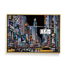 Boluo 菠蘿選畫所 紐約市景 木色, 30 x 40cm