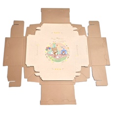 Pomei 博美 蛋糕盒 四吋 Set 178x178x81mm 10入/包 紙類材質, 熊熊小漫遊 米白色, 1組