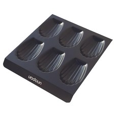 unopan 屋諾 6連貝殼模 (800系列不沾) 台灣製造, 22.9 x 18.6 x 1.6cm, 1個