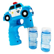 開心螞蟻仔 警察車造型連續式電動泡泡槍, 藍色, 1組
