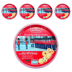 IMPERIAL 雙盟 御林軍丹麥奶酥 香濃 口感扎實綿密 精緻鐵盒, 200g, 5盒