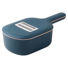 多功能刨絲切片瀝水籃, 深藍色, 1個