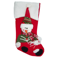 綠衣雪人襪, 聖誕襪 禮物, 19吋, 1個