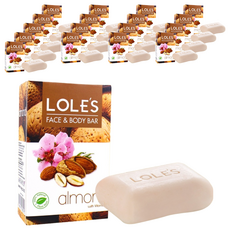 LOLE'S 草本護膚潔顏皂 甜杏仁, 含維他命E, 適合所有膚質, 無動物實驗 - 100g x 3, 18個