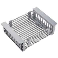 輝鴻 不銹鋼可伸縮型水槽置物架, 1個, 銀色