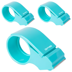 KW-triO 堡勝企業 膠帶台 ABS外殼 不鏽鋼刀頭, 淺藍色, 3個