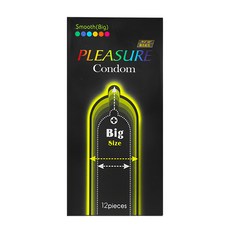 PLEASURE 樂趣 加大裝保險套, 12入, 1盒