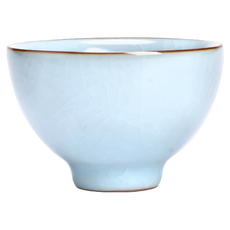 五大名窯雞心杯, 陶瓷茶杯, 80ml, 1盒