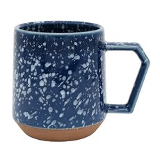CHIPS mug 薯片馬克杯 亮釉繽紛 380ml 陶瓷咖啡杯, 藍色 + 白色, 1個