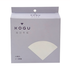 KOGU 珈琲考具 棉混咖啡濾紙 17.5 x 12.5cm 95g, 60入, 1盒