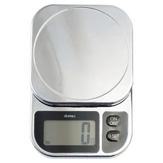 dretec 閃光 大螢幕廚房料理電子秤 KS-209CR 亮銀色 2kg, 1個
