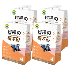 甘淨 桐木凝結貓砂 茉莉香 6L, 桐木茉莉香, 4袋