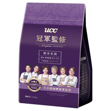 ucc 冠軍監修醇香果調 世界冠軍監製 醇厚香韻 杏仁甜桃可可風味 全豆新鮮, 咖啡豆(無研磨), 225g, 1包