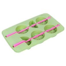 iSFun 沁涼水果 矽膠冰棒製冰盒, 顏色隨機, 1個